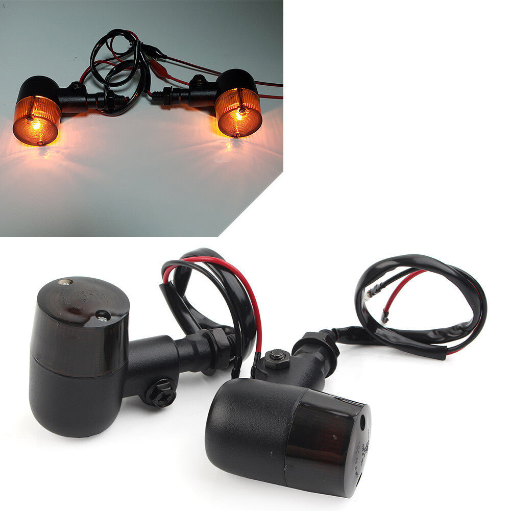 12V F¨¹r for Harley for Honda for Yamaha for Suzuki Bernstein Blinker Bremslicht Lampe 10mm Braun