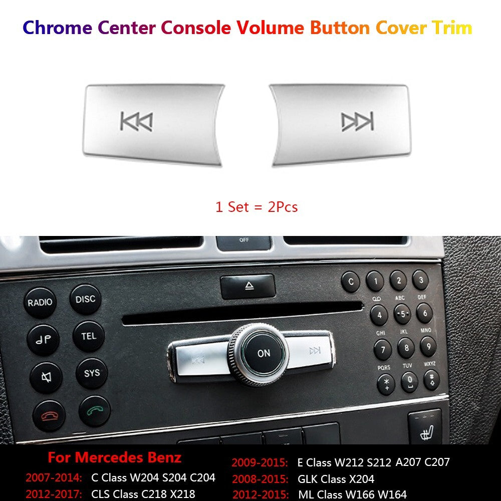for Mercedes-Benz W204 W212 W164 C218 X204 Car Console Volume Switch Cover Trims