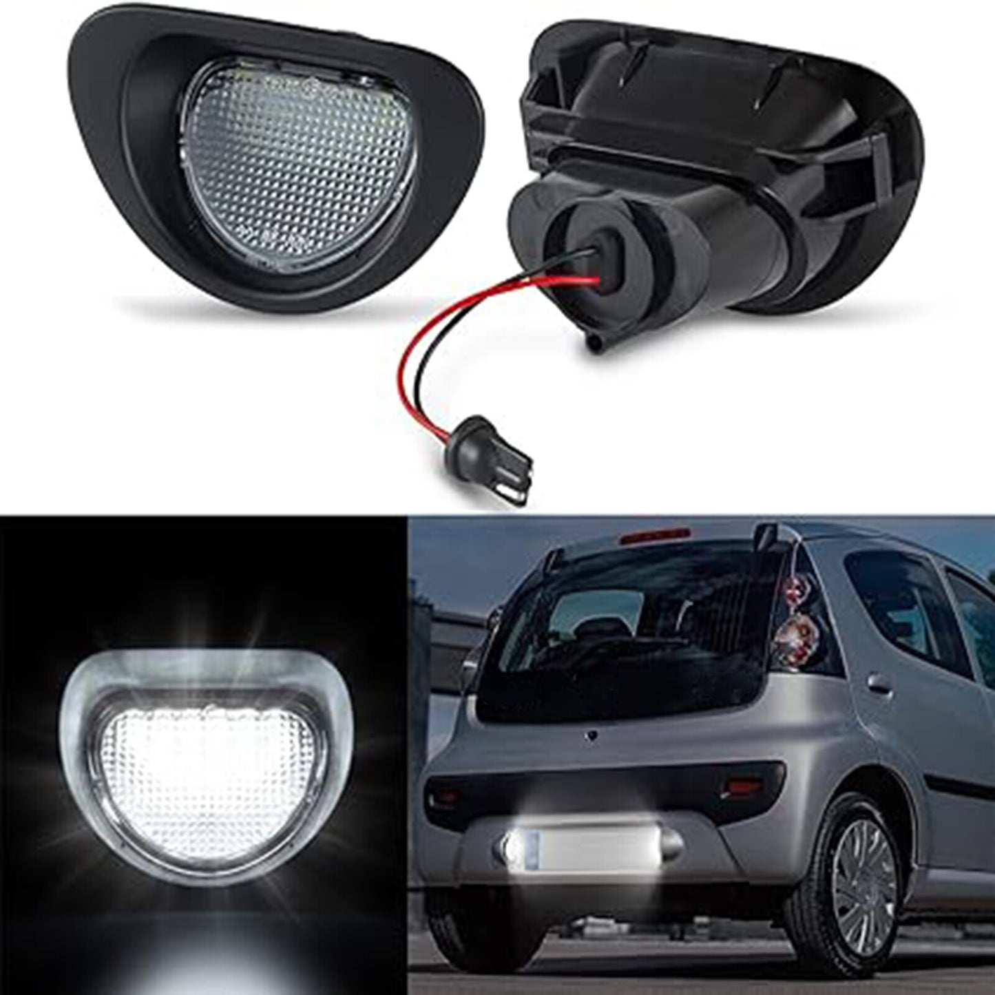 for Citroen C1 2005-2013 for Peugeot 107 2005-2014 18LED License Number Plate Lights Q