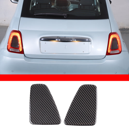 Red carbon sticker for Fiat 500 595 695 16+ for Abarth rear light insert panel decoration - n