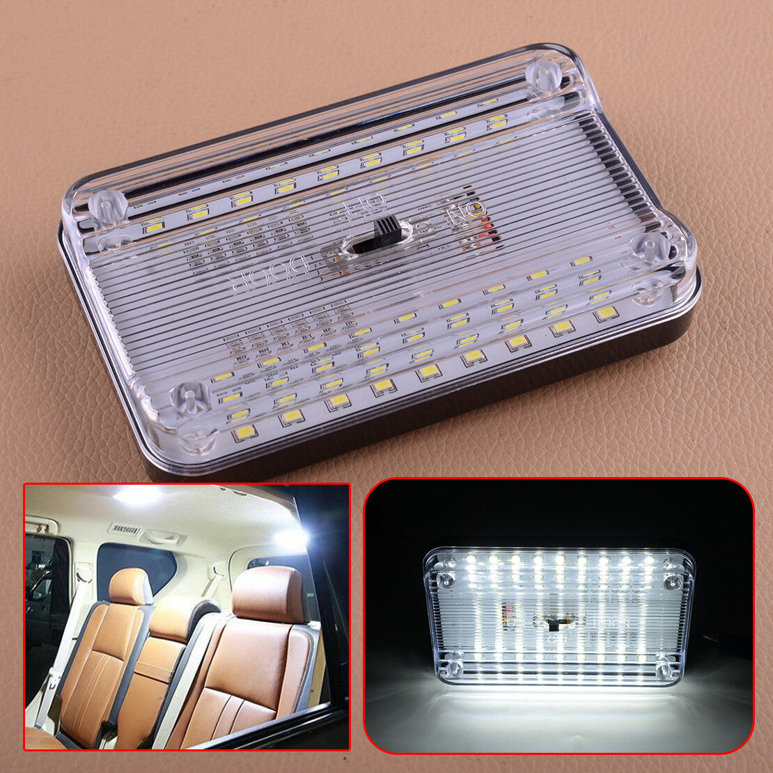 1pcs White LED Interior Ceiling Dome Map Roof Reading Light Lamp Universal v