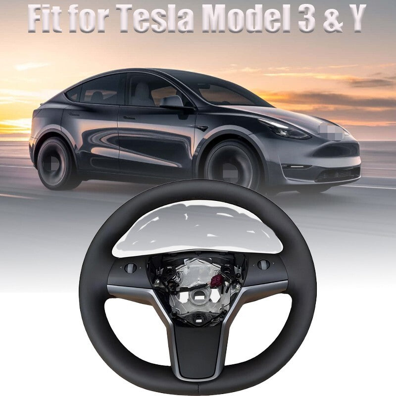 Fit for Model 3 Y Driver Heated Leather Steering Wheel 1490214-00-B n
