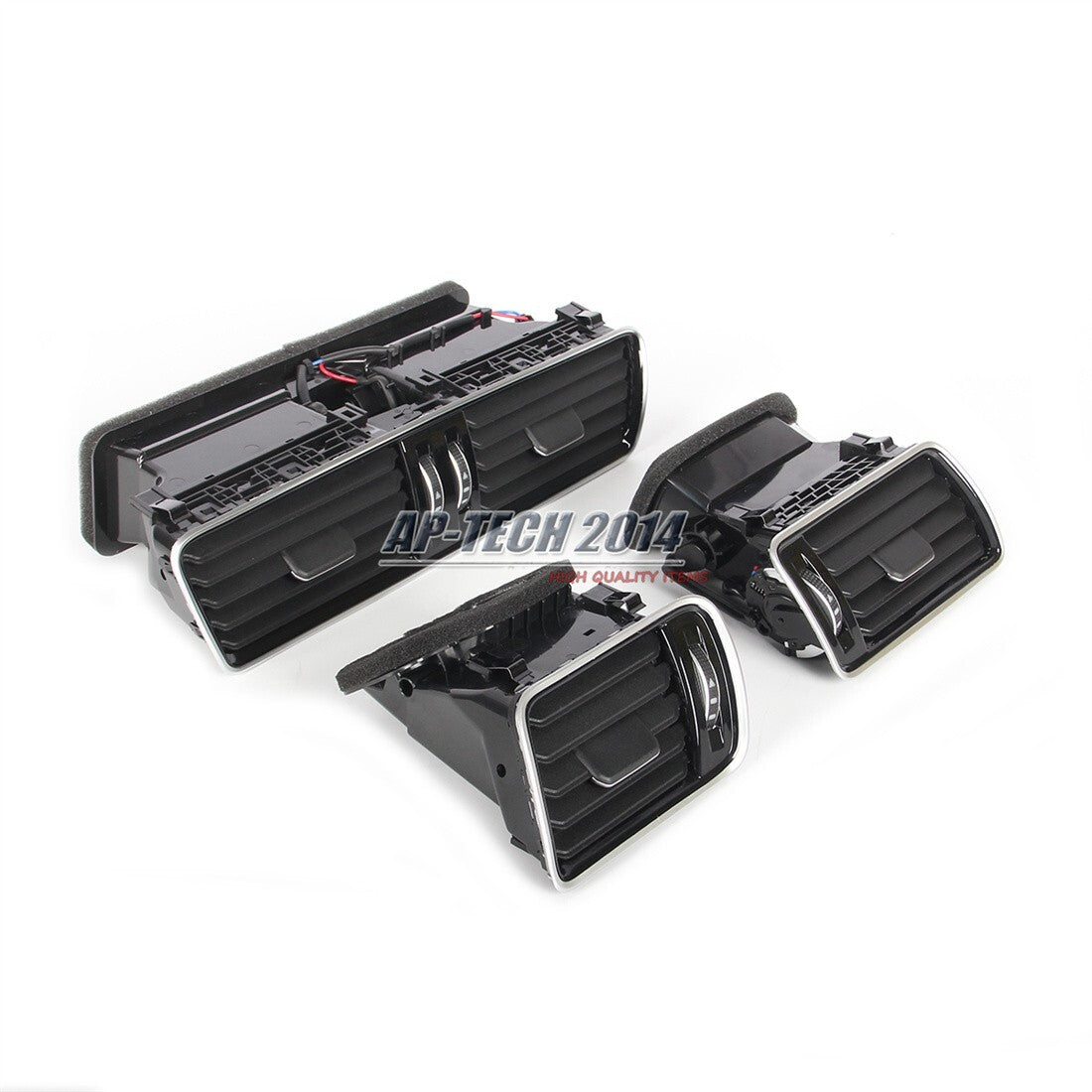 3* Dashboard AC Air Vent Kit Bright Chrome Fit for VW CC for Passat Q