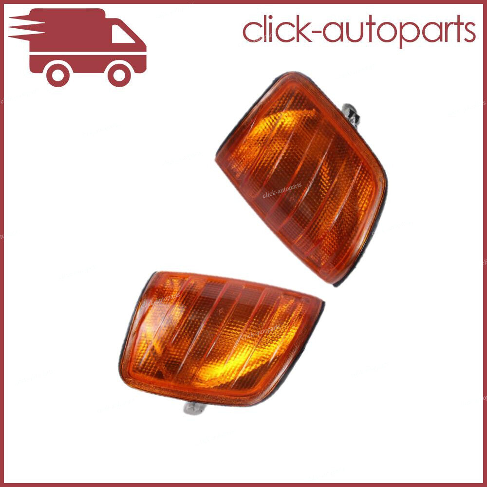 Pair Front LHRH Amber Turn Indicator Signal Light Fits for Benz E-Class W124 E300 Q