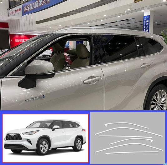 for Toyota Highlander 2020-2023 Stainless upper Window Sill Trim Molding Cover