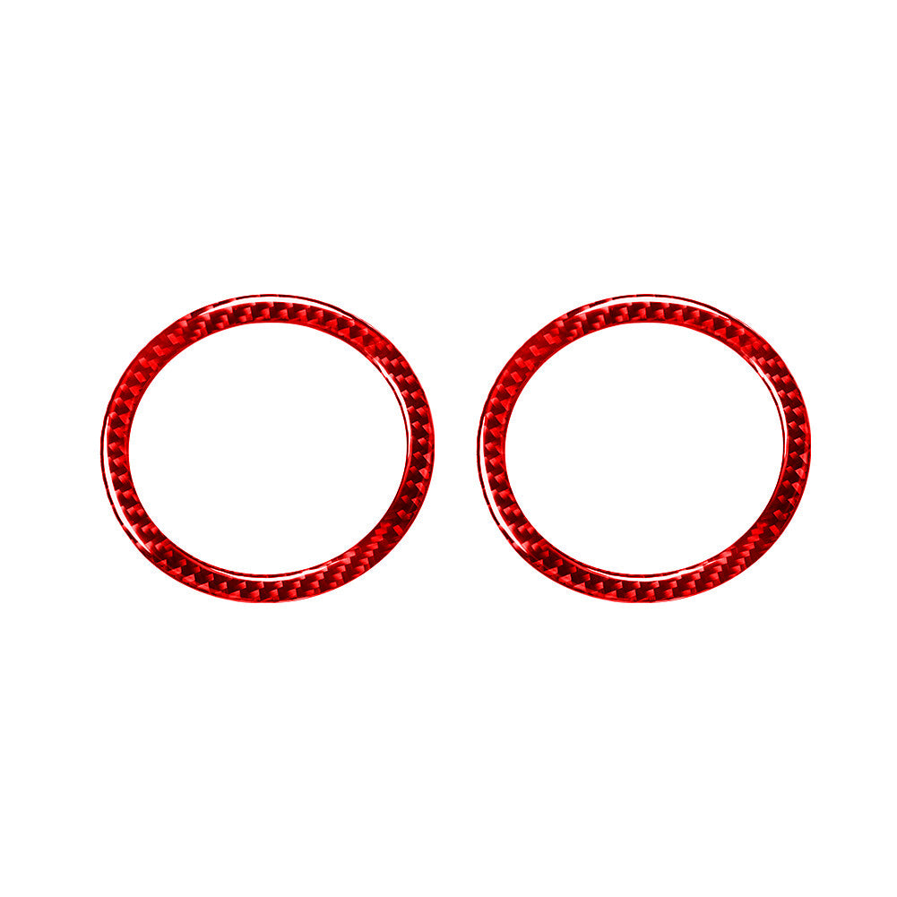 2Pcs Red Carbon Fiber Front Door Speaker Cover Trim for BMW Z4 E85 2003-2008