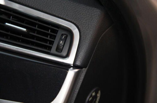 Matte Silver Console LR Air Outlet Vent Trim 2X Fit for BMW 5 Series 2011-2017