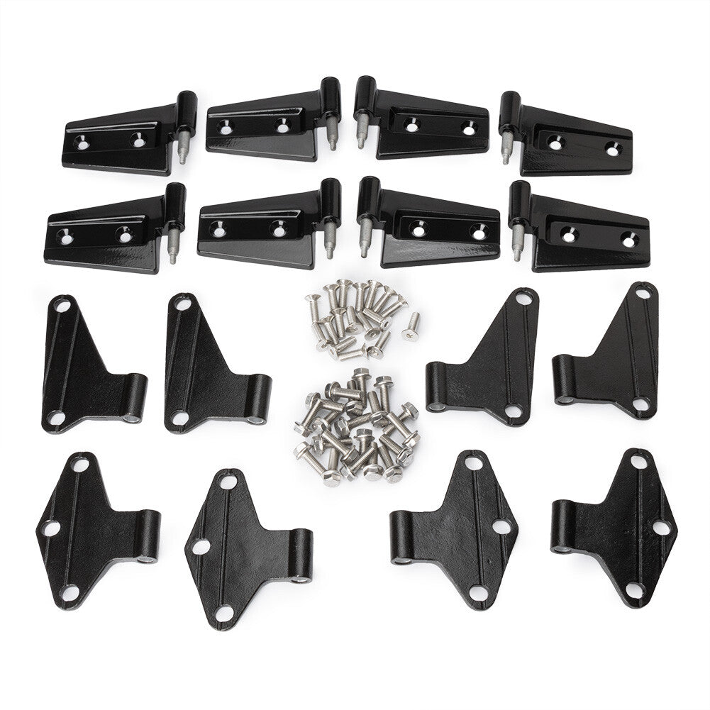 Body Door Hinge Replacement Set Powder Coat Fit 2007-2018 for Jeep for Wrangler JK Q