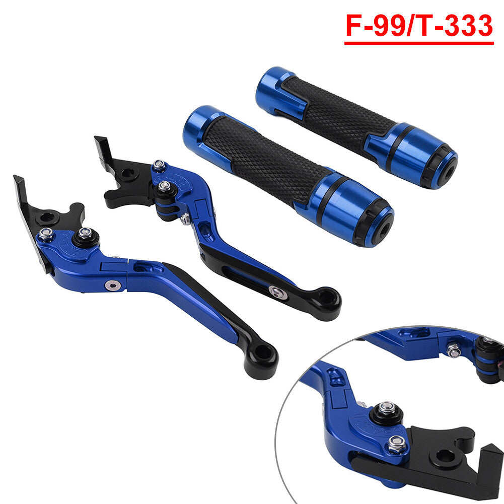 Folding Extendable Brake Clutch Levers Handlebar Grips Kit For Speed Triple 1050