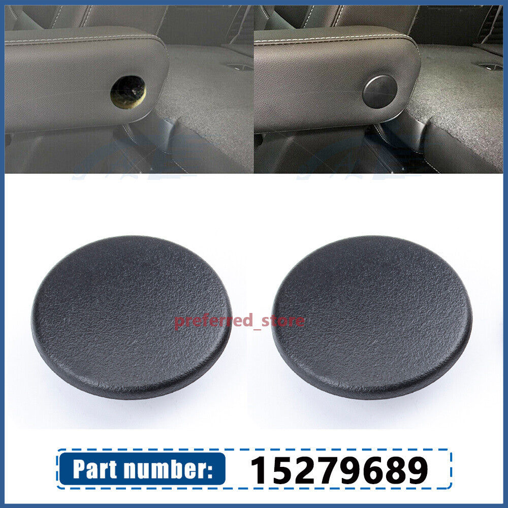 2-pack 15279689 Rear armrest and for seat bolt black protective covers for Cadillac v