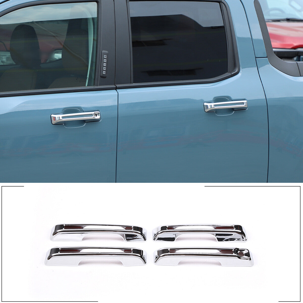 Red Accent for Chevy Colorado for Canyon 2014+ Center Console Switch Button Rings- v