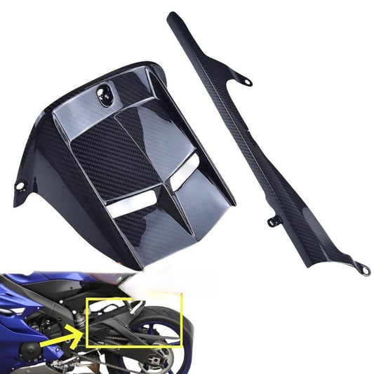 3K Carbon Fiber 2017-2020 for Yamaha R6 Rear Headrest Fenders and Chain Guard Fairings