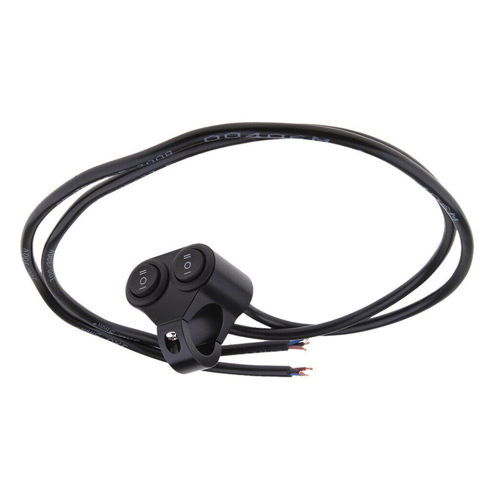Motorcycle On Off On Switch Dual Button Handlebar 7/8 Fog Spot Light 12V Black Q
