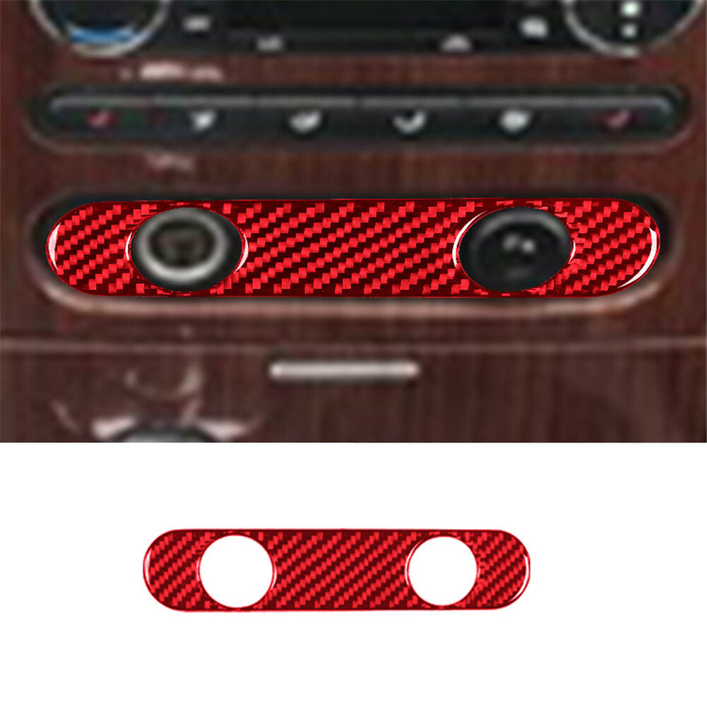 Red for Ford F-150 FX4 Red Carbon Fiber Cigarette Lighter Panel Interior Trim B