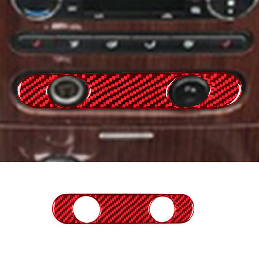Red for Ford F-150 FX4 Red Carbon Fiber Cigarette Lighter Panel Interior Trim B