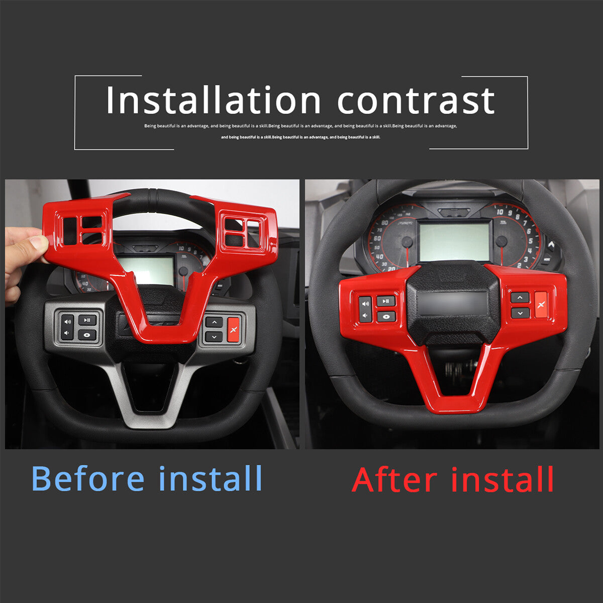 Interior trim for the steering wheel of the for Polaris RZR PRO XP Ultimate 2021 - n