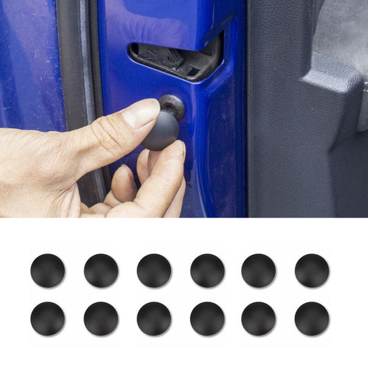 12-Piece Pack of Universal Automotive Interior Door Lock Screw Protective Caps and Decorative Accessories n