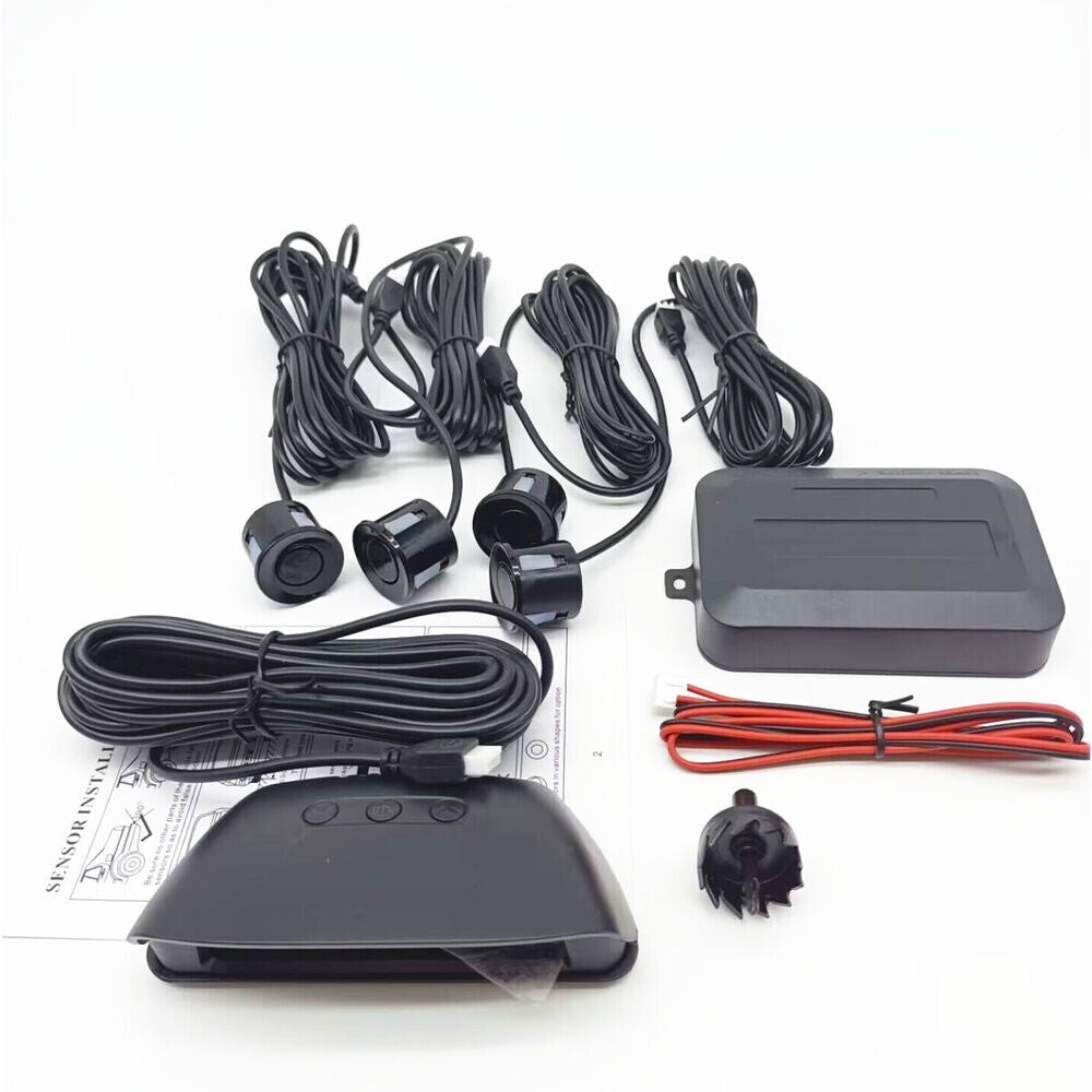 4 Parking Sensors Set LCD Car Auto Backup Reverse Rear Radar-System Alert Alarm n