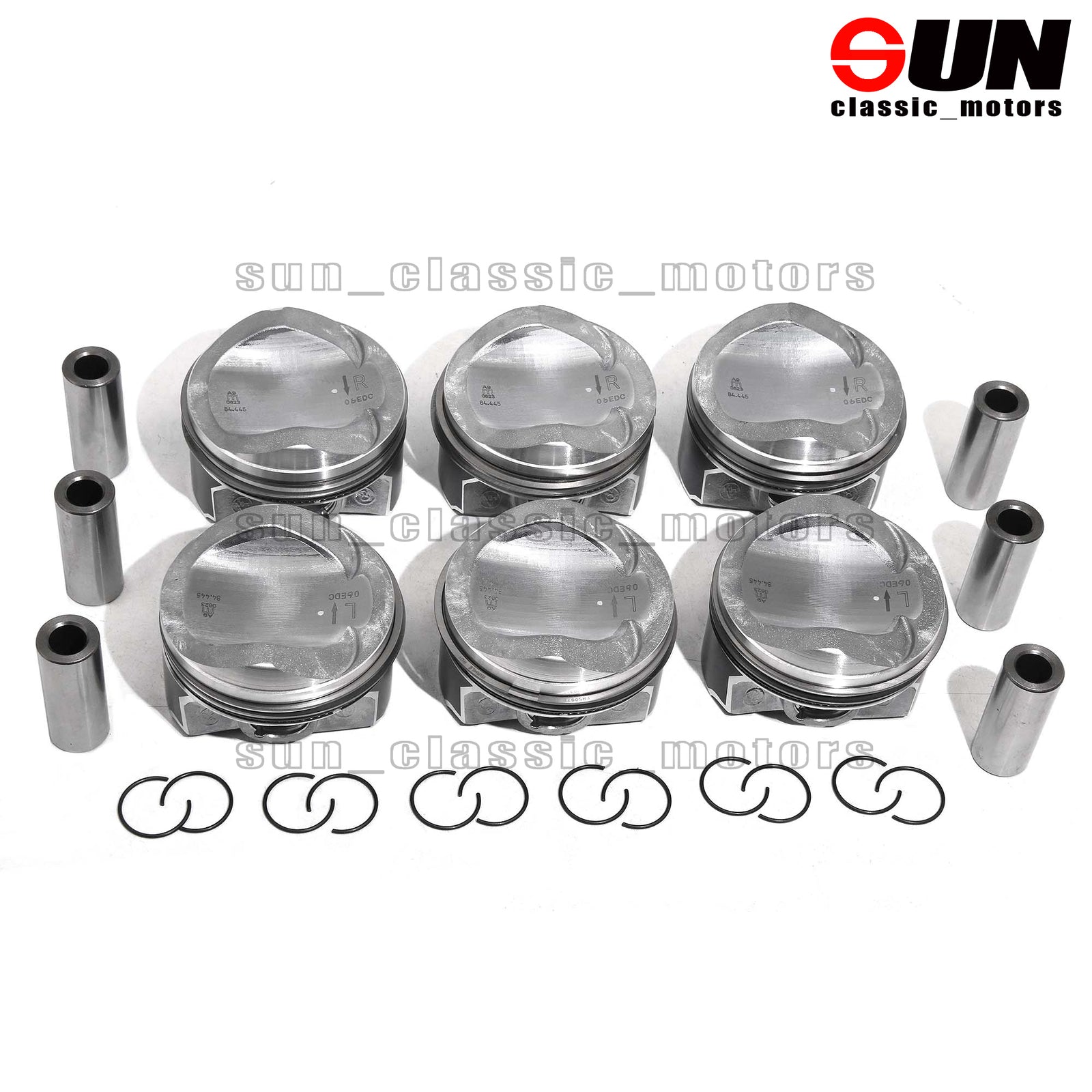 6-Piece Piston and Ring Set STD for Audi S5 A6 A7 for A8 Q7 3.0 TFSI CRE CTD EA837-