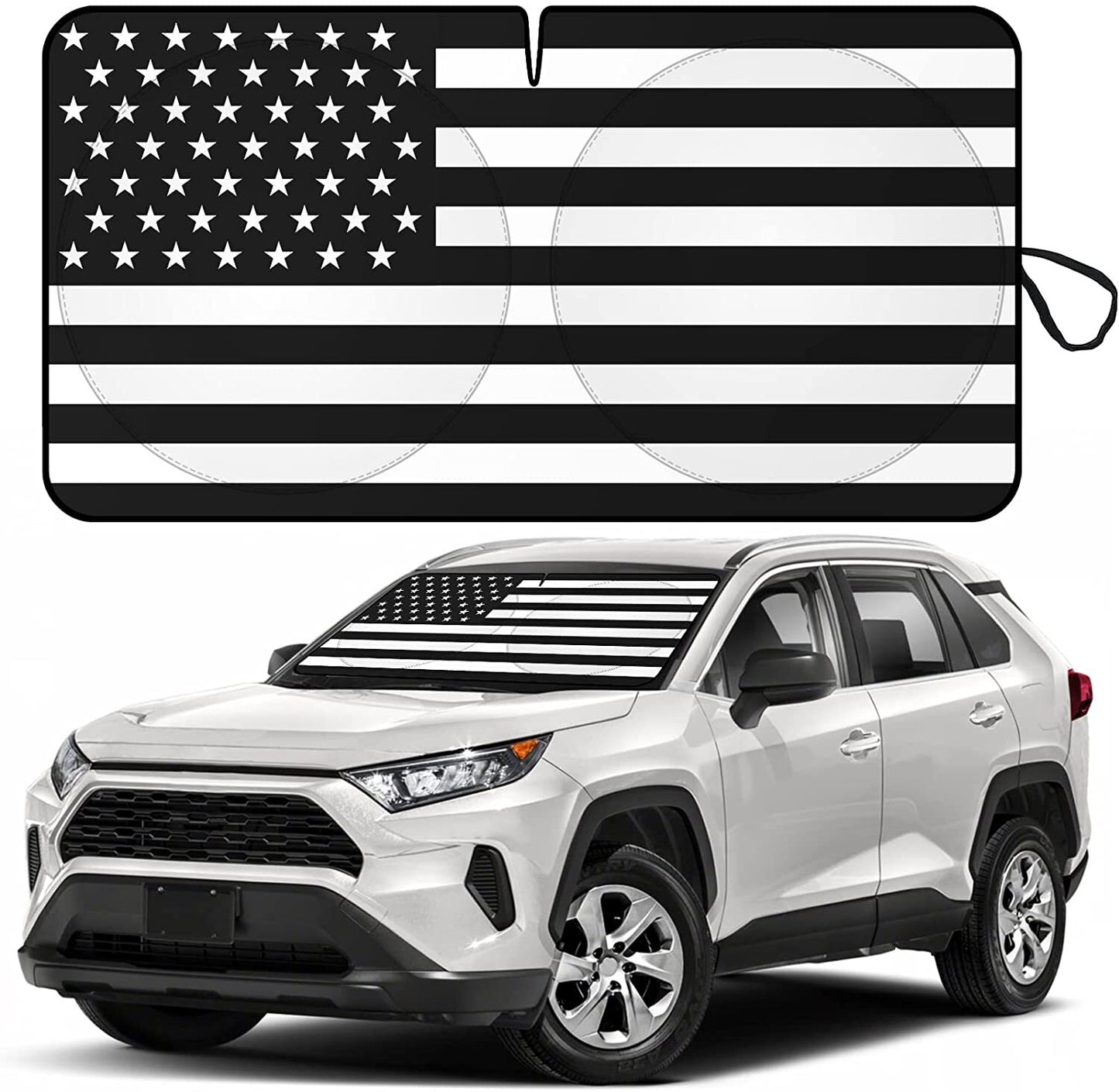 for Mercedes Benz Accessory US Flag Car Windshield Sun Shade Shield Cover Visor