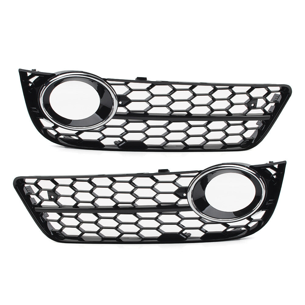 Honeycomb Mesh Front Bumper Fog Light Grille Cover for Audi A5 2008-2011 2010