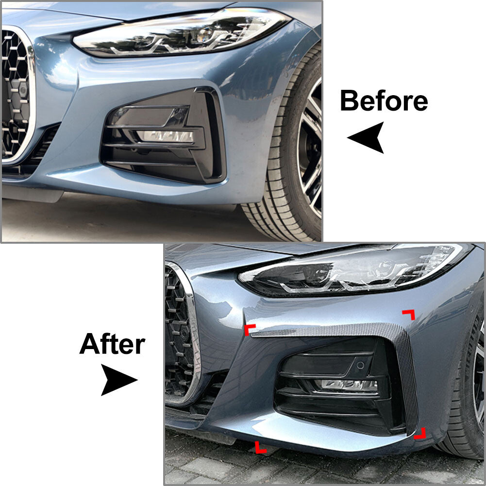 Front Bumper Lip Spoiler for BMW 4 Series G22 G23 G26 M Sport 2020-2023