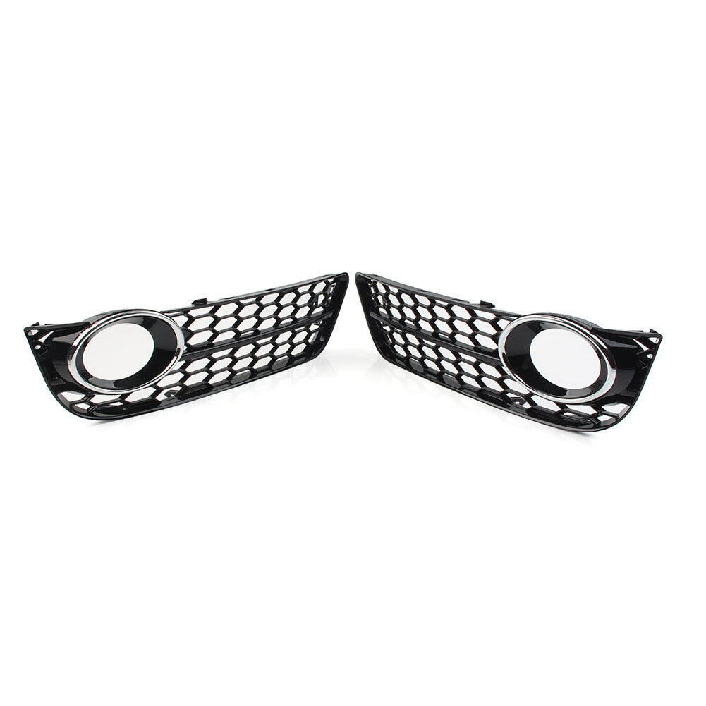 Honeycomb Mesh Front Bumper Fog Light Grille Cover for Audi A5 2008-2011 2010