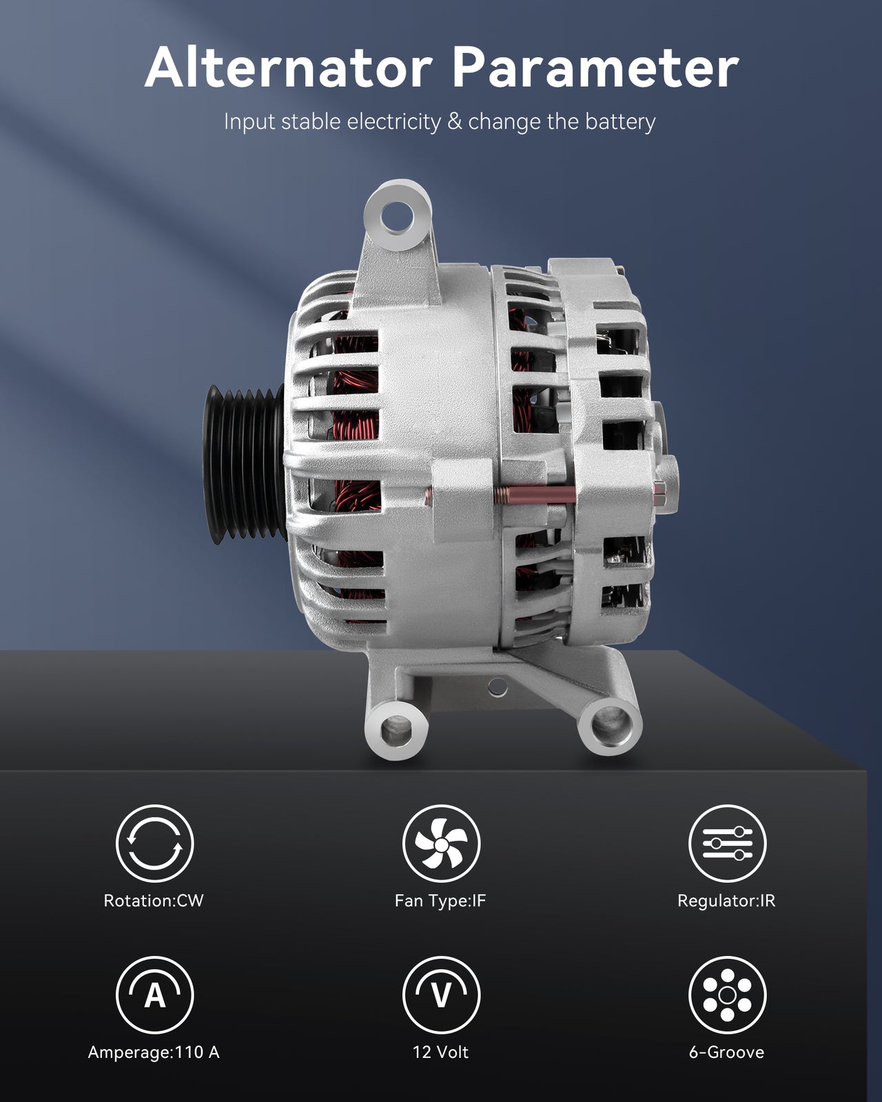 1L8U10300CD Alternator Fit for 2001-2004 for Ford Escape  for Mazda Tribute 3.0L V6