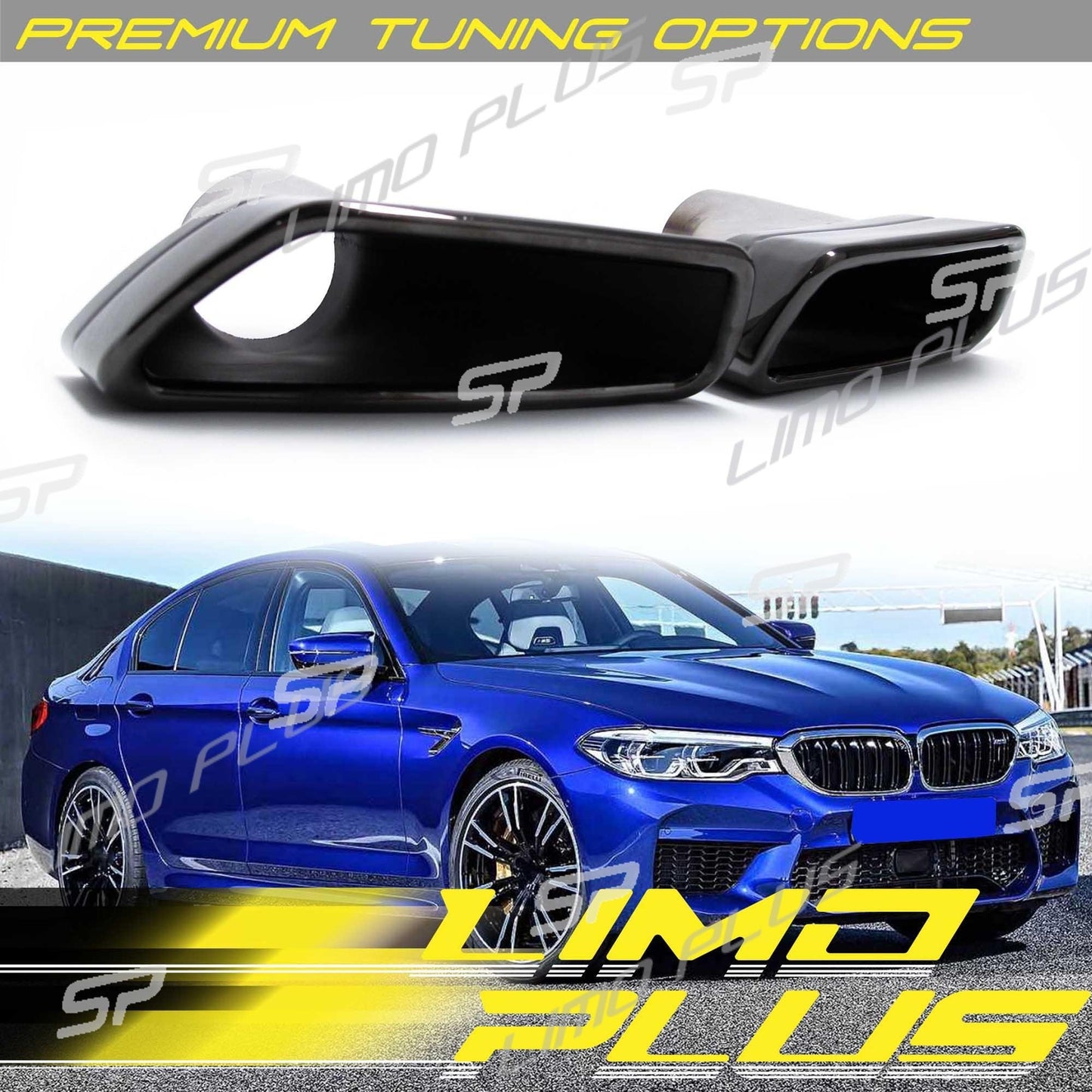 Black muffler tailpipe exhaust pipe for BMW G30 M-Sport 2017 2018 - 2023 Q