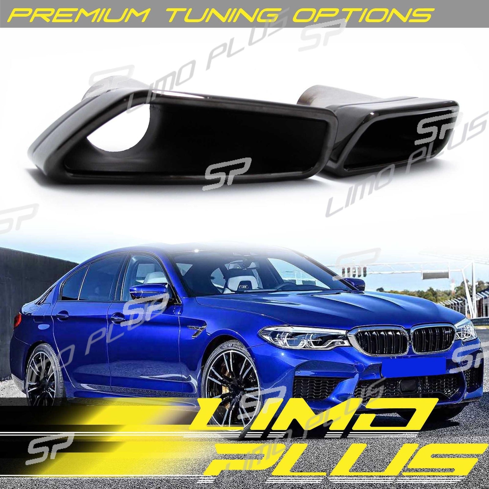 Black muffler tailpipe exhaust pipe for BMW G30 M-Sport 2017 2018 - 2023 Q