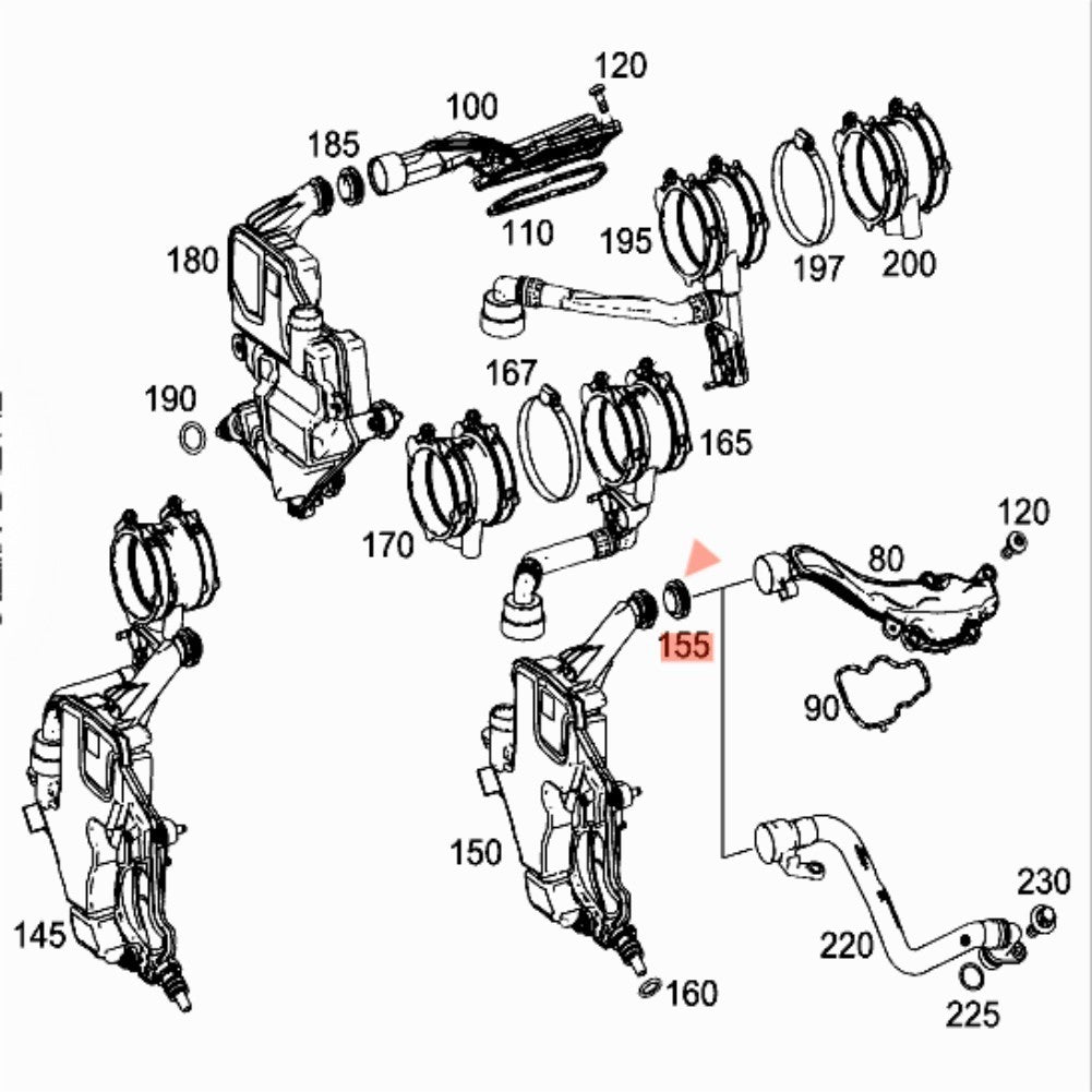 for Mercedes-Benz SW222 oil separator sealing ring