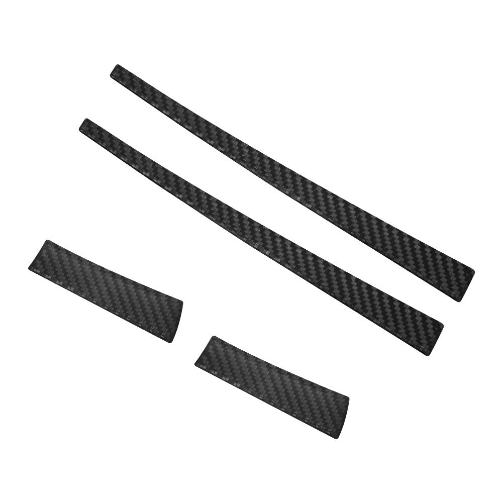 2Pcs Carbon Fiber Steering Wheel Accent Cover Trim For Fiesta 2011-2015 v