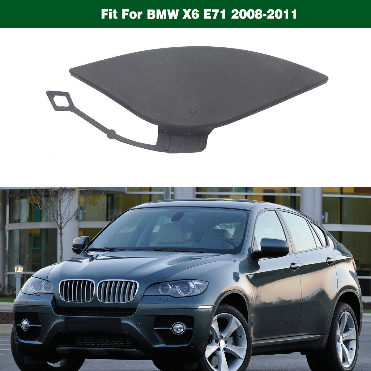 Rear Bumper Tow Hook Eye Cover Cap 51127176251 Left Fit for BMW X6 E71 2008-2011 Q