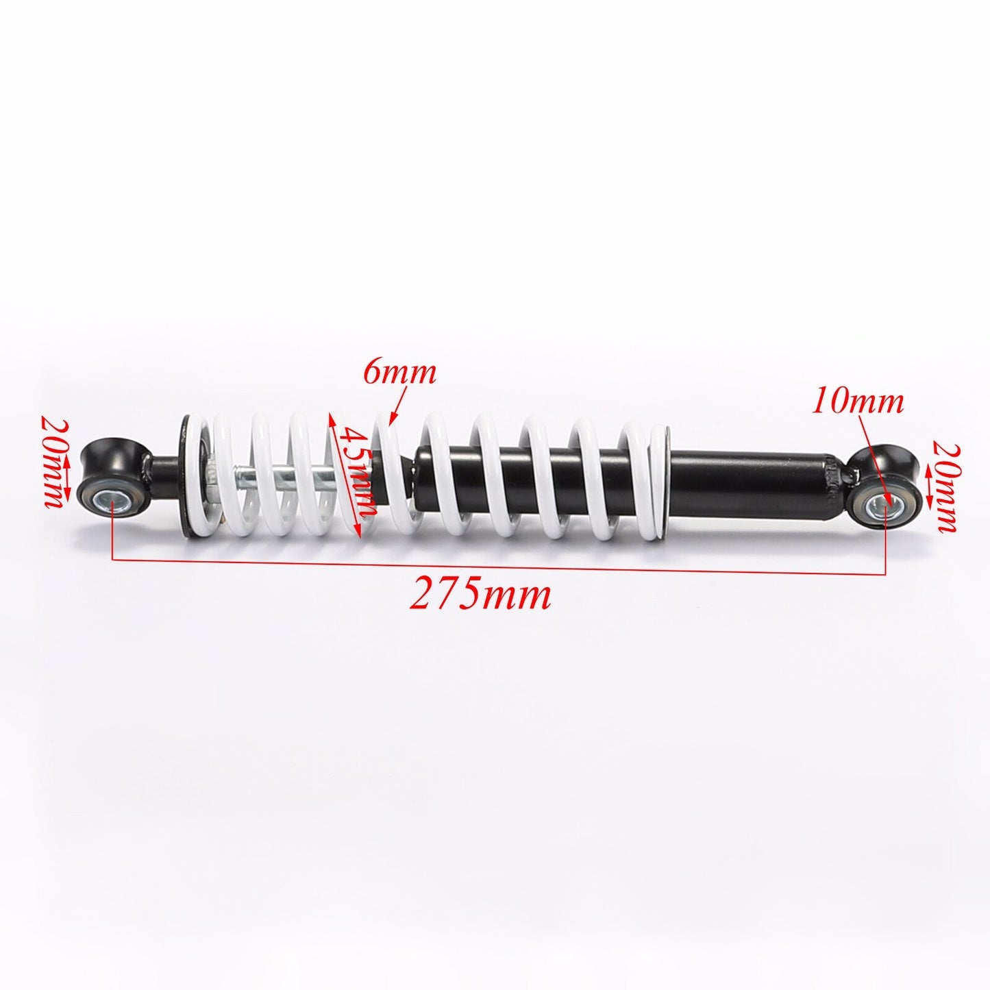 2 x 275mm 11-inch front shocks suitable for 50cc, 70cc, 90cc, 110cc, and 125cc all-terrain vehicles (4-way).