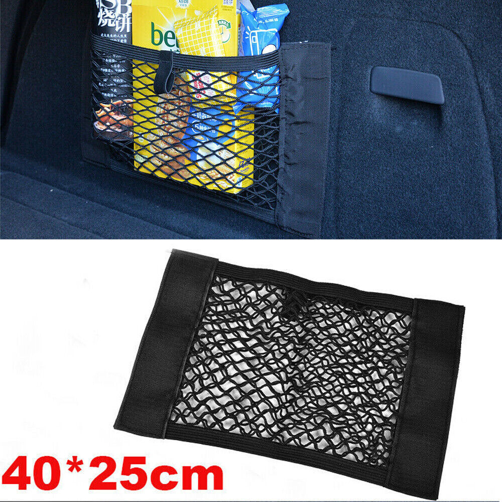 Car Rear Cargo Organizer Storage Elastic String Net Mesh Bag Pocket Trunk 4025