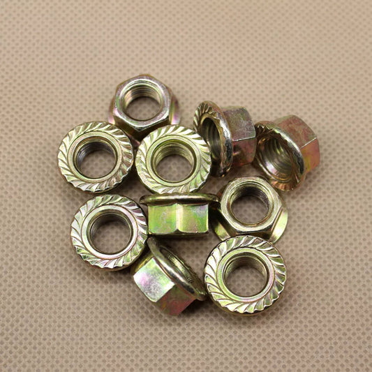 10mm Exhaust Manifold Flange Lock Nuts Pack of 20 M10x1.25 for Toyota for Honda Q