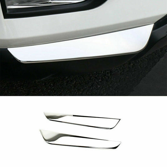 for Nissan Rogue 2017-2020 Silver Stee Front Bumper Cover Side Corner Guard Trim
