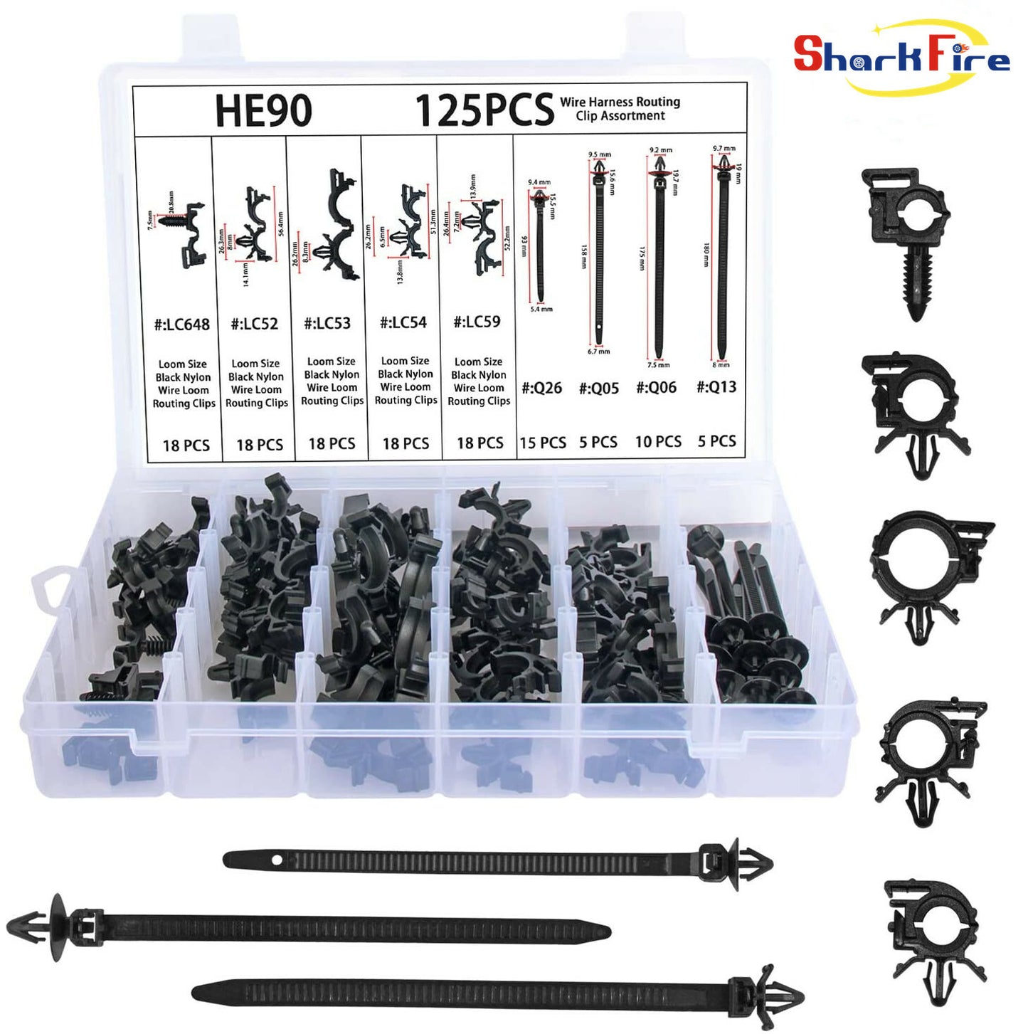 Automotive wiring harness classification wire weaving machine fixing clip suitable for Honda