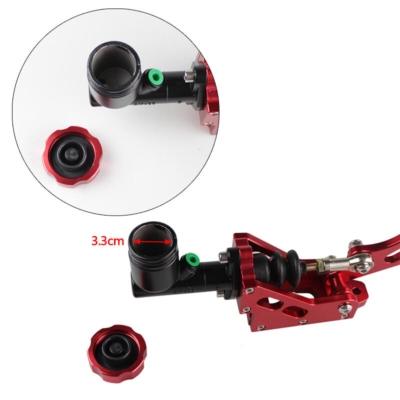Universal Red Hydraulic Handbrake Drift E-Brake Parking Lever W/ Oil Tank Q