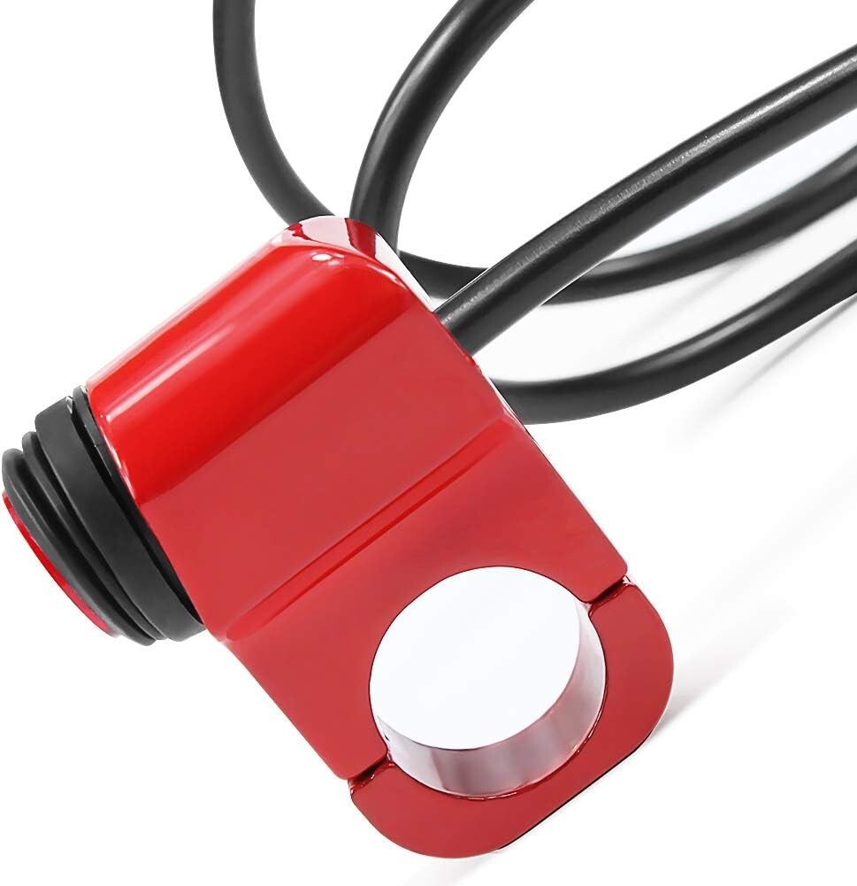 ATV Handlebar light Switch 12V LED On Off Switch,Fits 7/8 (22mm) Handlebars red