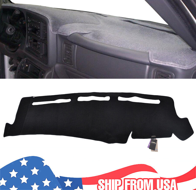 Dash Cover Mat for GMC for Sierra Pickup 99-06 BLACK Dashboard Pad Carpet Anti-Slip