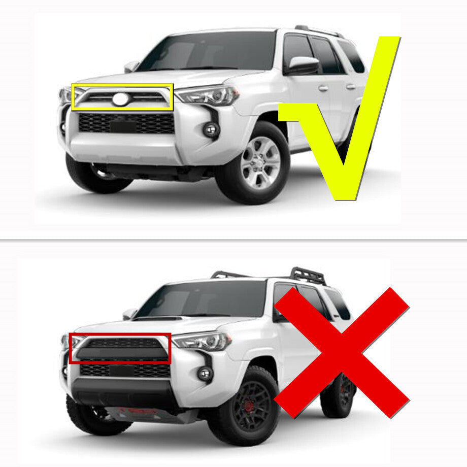 Carbon Front Center Grille Grill Cover Trim For 4Runner 20-23 Accessories v