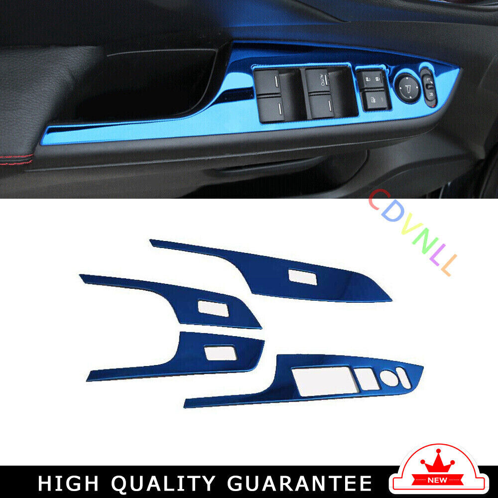 Glass Window Lifting Lock Panel Trim for Honda CRV CR-V 2012-2016 Blue Titanium