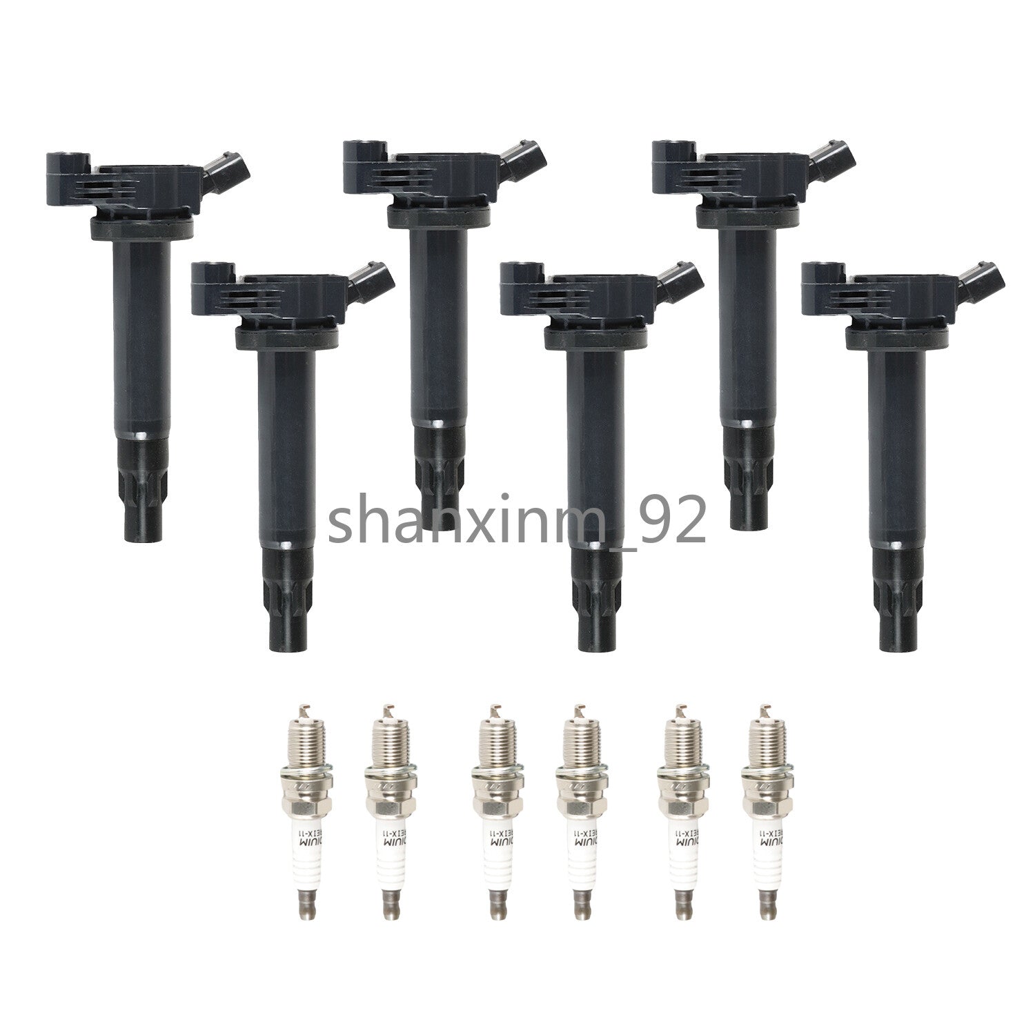Set of 6 Ignition Coil  Platinum Spark Plug for 2005-2006 for Toyota for Camry UF506