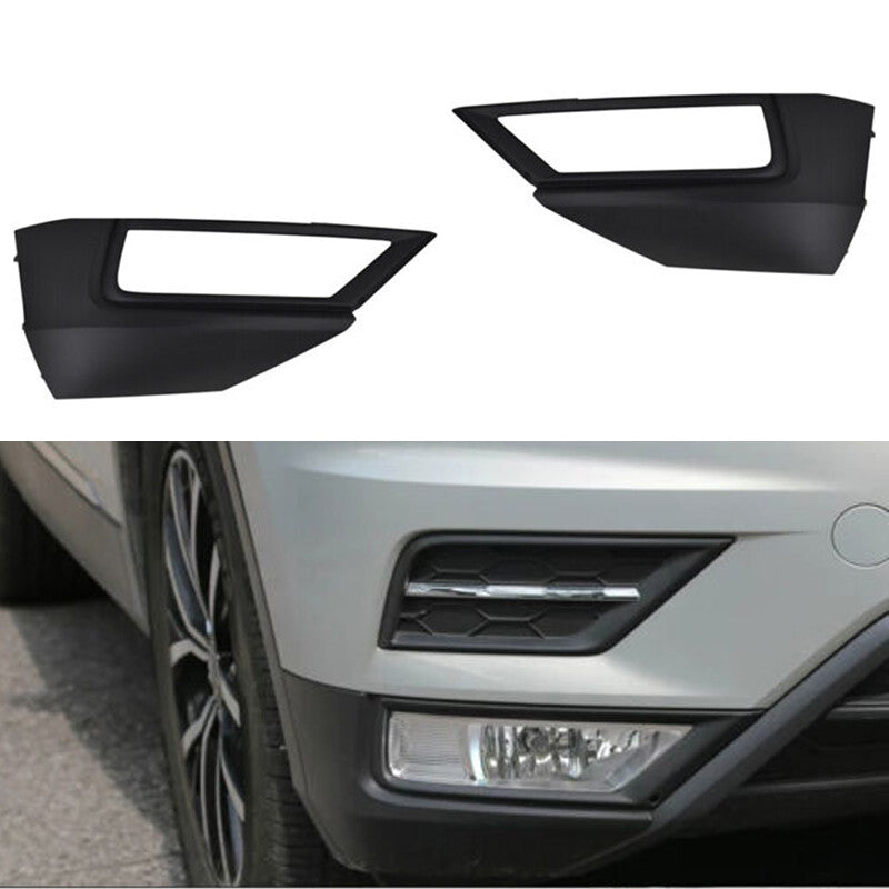 1 Pair For 2017 2018 2019 for Volkswagen for VW for Tiguan L Front Bumper Fog Light Frame