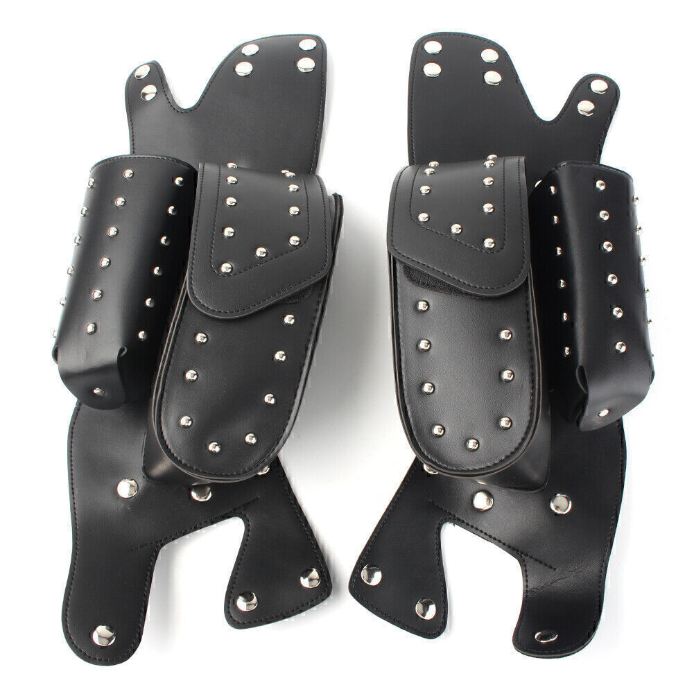 2X Engine Bar Saddlebag Guard Bag Water Bottle Holder for Harley Electra Glides Q