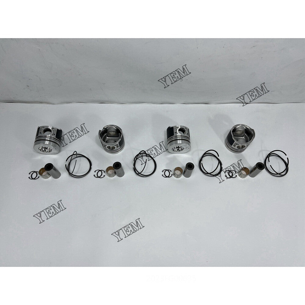 6PCS FD33 Piston Kit With Ring Set STD for Nissan Excavator Diesel Engine Parts