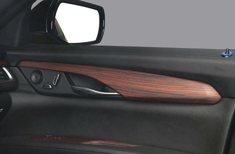 for Cadillac CT6 16-20 Peach Wood Grain Interior Door Panel Strip Cover Trim 4p
