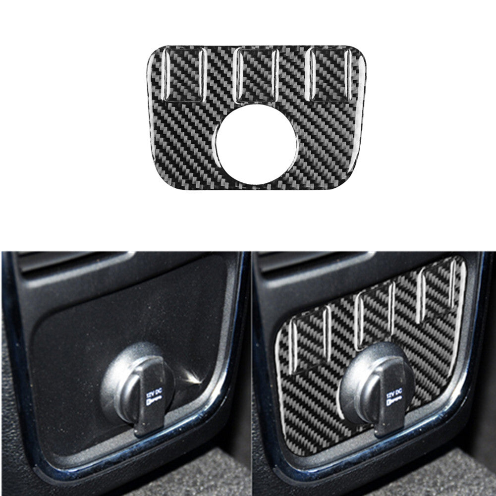 2X Carbon Fiber Front Door Control Cover Trim For Hilux 2015-2021 Type B v
