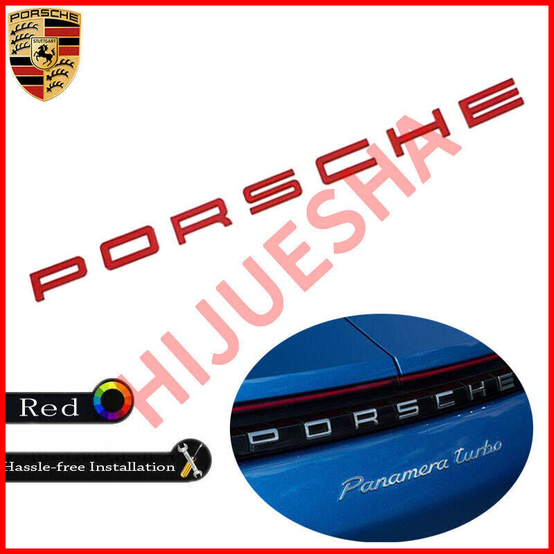 Matte Red P-O-R-S-C-H-E Letters Rear Badge Emblem Look Deck lid 958-559-687-02